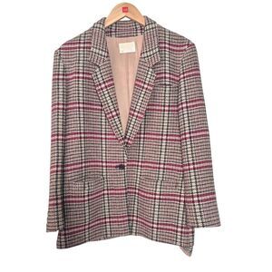 Pendleton Vintage 70s Wool Blazer Plaid Preppy Size 12